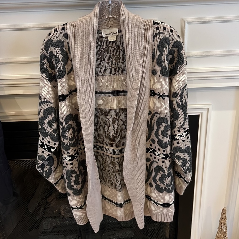 Vintage oversized cardigan sweater grandma cottage core size medium